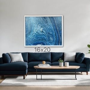 Handmade original framed fluid artwork